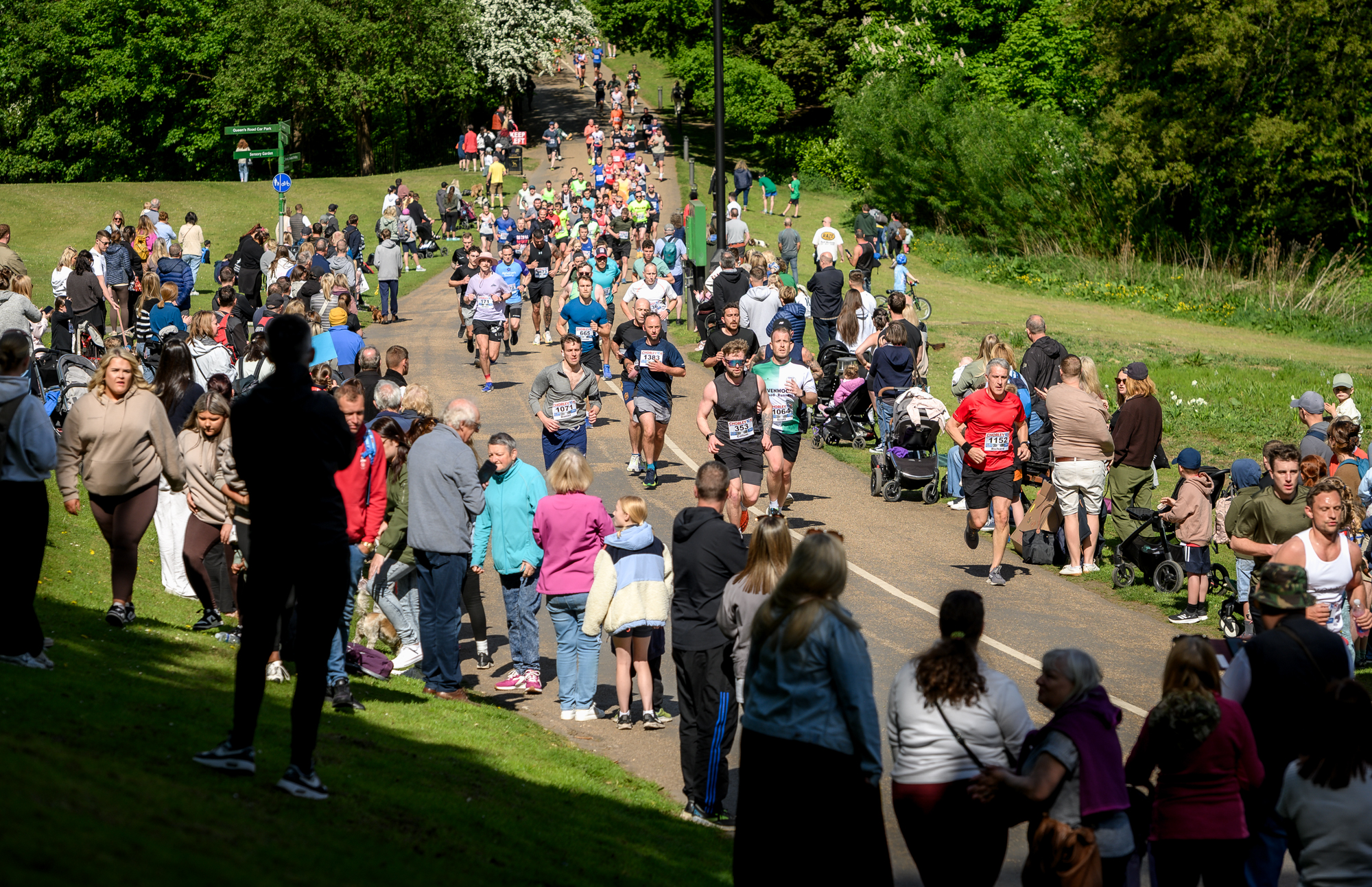 Chorley 10K competitors running through Astley Park
